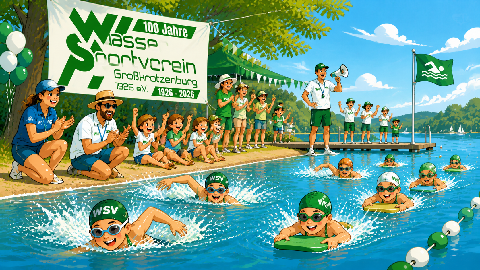 Nachwuchsschwimmer begeistern beim Wettkampf zum Festwochenende „100 Jahre WSV“
